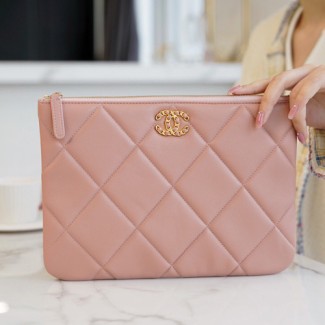 [팬더샵} 샤넬 19 클러치 미듐 AP0951 핑크