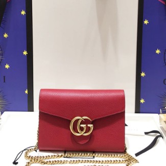 구찌 마몬트 체인 숄더백 401232 레드