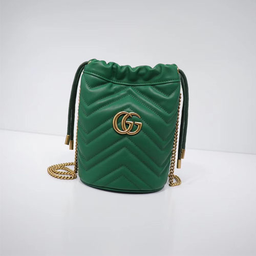 구찌 GG 마몽 미니 버킷백 575163 그린
