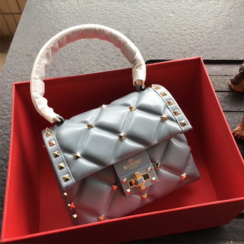 발렌티노 미니  나파 가죽 캔디스터드 탑 핸들 백 RW2B0D01 민트