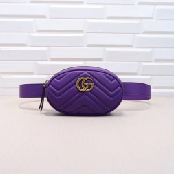 구찌 마틀라세 가죽 벨트백 476434 보라