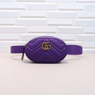 구찌 마틀라세 가죽 벨트백 476434 보라