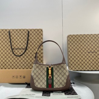 발렌시아가&구찌 캔버스 자카드 미니 호보백 680132