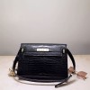 생로랑 맨하탄 숄더백 579271 악어무늬 블랙 금장