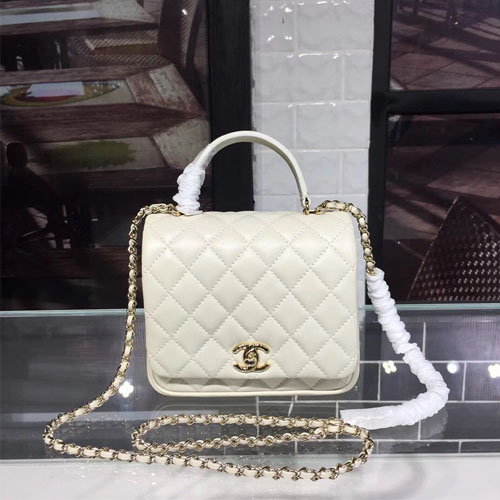 샤넬 탑 핸들 미니 플랩백 A57042 화이트