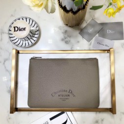 디올 남여공용 가죽 클러치백 M1289 그레이