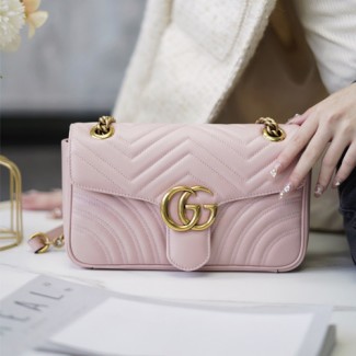 구찌 GG 마몽 스몰 숄더백 443497 핑크