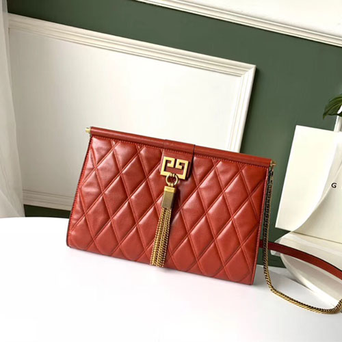 지방시 GEM 퀼팅 클러치 숄더백 BB505 오렌지