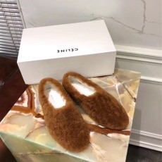 셀린느 신상 퍼 플랫 슈즈 325113 브라운