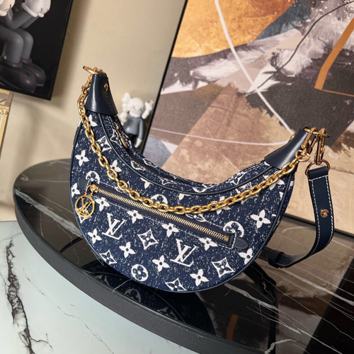 루이비통 데님 루프백 M81166 네이비