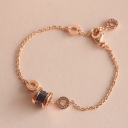 불가리 비제로원 팔찌 B706009 로즈골드 블랙