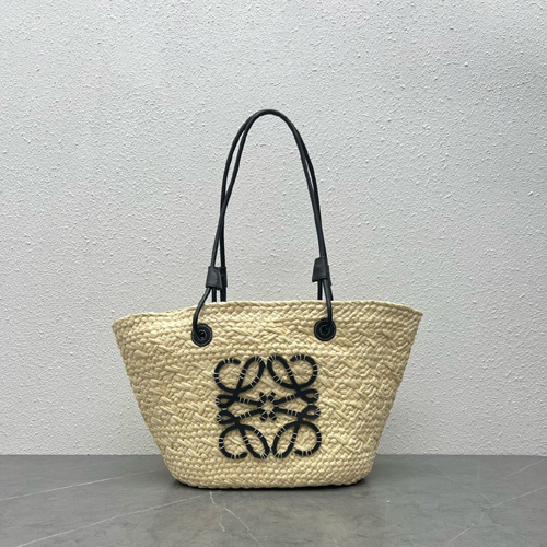 로에베 이라카 팜 스몰 아나그램 바스켓 백 11809 블랙