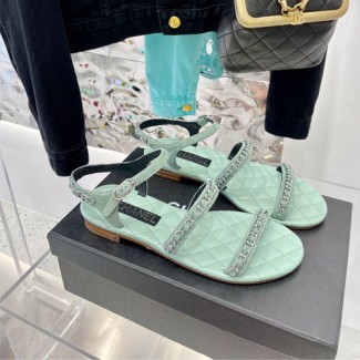샤넬 신상 샌들 G34313 민트