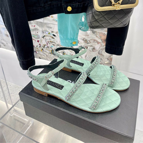 샤넬 신상 샌들 G34313 민트