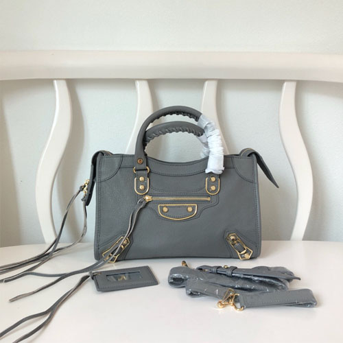 발렌시아가 클래식 미듐 시티백 432831 그레이 금장