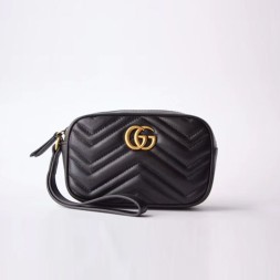 구찌 마몬트 마틀라세 클러치백 443438 블랙