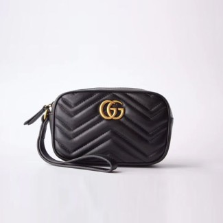 구찌 마몬트 마틀라세 클러치백 443438 블랙