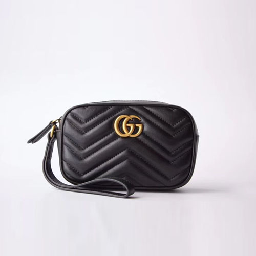 구찌 마몬트 마틀라세 클러치백 443438 블랙