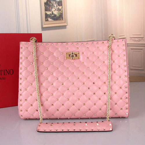 발렌티노 락스터드 스파이크 토트 백 NW2B0A66 핑크