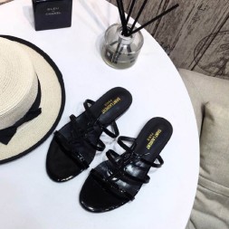 생로랑 신상 슬리퍼 484842 블랙 메탈