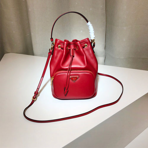 프라다 신상 가죽 버킷백 1BH038 레드
