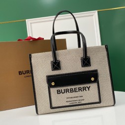버버리 스몰 프레야 토트 80441381 블랙