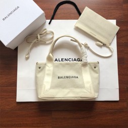 발렌시아가 스몰 사이즈 코튼 캔버스 339933 아이보리