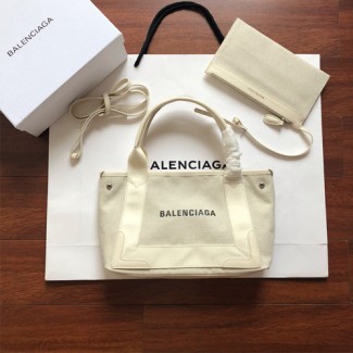 발렌시아가 스몰 사이즈 코튼 캔버스 339933 아이보리