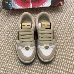 구찌 스크리너 여성용 가죽 스니커즈 577684