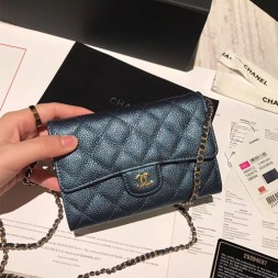 샤넬 클래식 체인 미니백 A84512 캐비어 청록색