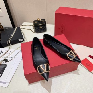 발렌티노 여성용 플랫 V0932 블랙