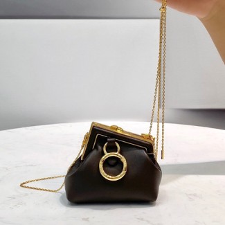 펜디 나노  퍼스트 체인백 7AS051 갈색