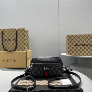 발렌시아가&구찌 캔버스 자카드 카메라백 680128