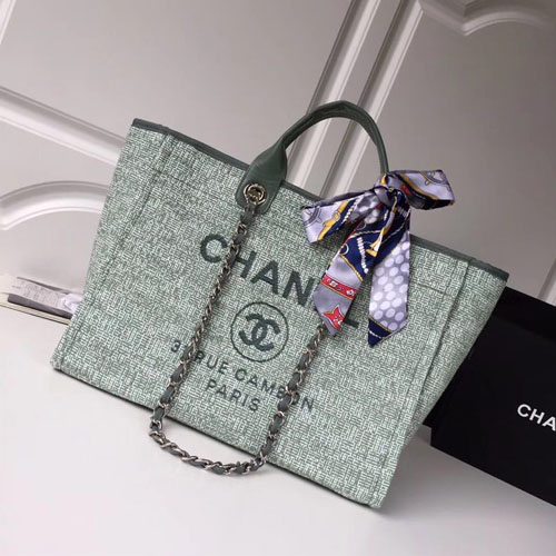 샤넬 도빌백 라지 A57067 그린