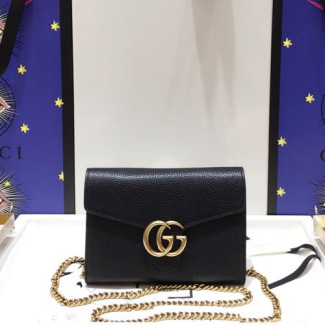 구찌 마몬트 체인 숄더백 401232 블랙