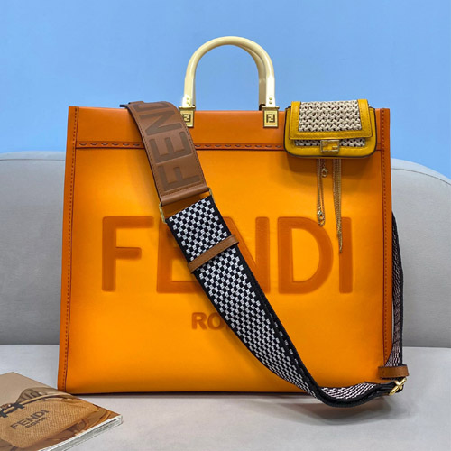 펜디 내추럴 선샤인 라지 토트백 8BH372 오렌지