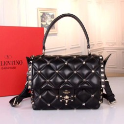 발렌티노 캔디스터드 탑 핸들 백 QW1B0B55 블랙