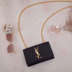 입생로랑 18S/S 미니 크로스백 354120 블랙 금장