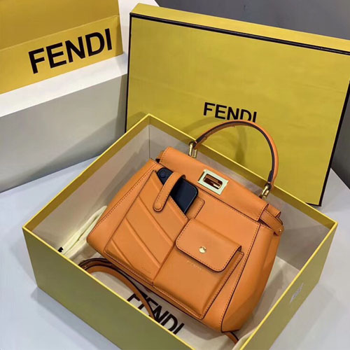 펜디 미니 피카부 포켓백 8BN311 오렌지