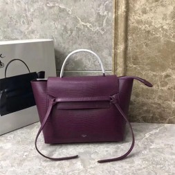 셀린느 신상 벨트백 175523 도마뱀 무늬 자주색