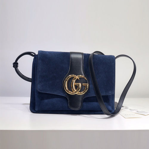 구찌 알리 미디엄 스웨이드 숄더백 550126 네이비