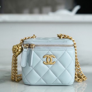  샤넬 램스킨 베니티백 AS2322 블루