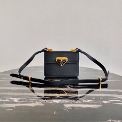 프라다 사피아노 가죽 심볼백 1BD270 블랙