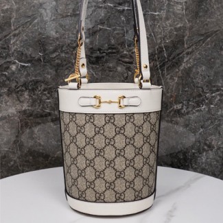 구찌 1955 홀스빗 스몰 버킷백 ‎637115 화이트