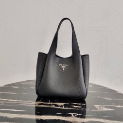 프라다 다이노 가죽 숄더 토트백 1BG335 블랙