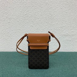 셀린느 트리옴페 플랩 폰 파우치 크로스백 100332-2