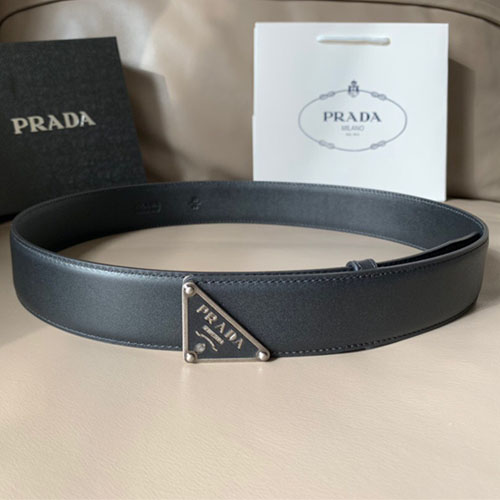 프라다 남성용 신상 벨트 PD-6110 블랙 은장