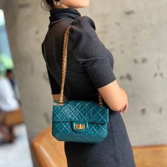  샤넬 2.55 빈티지 미니 플랩백 AS0874 블루