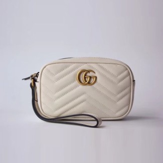 구찌 마몬트 마틀라세 클러치백 443438 화이트