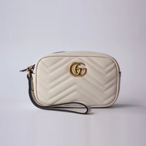 구찌 마몬트 마틀라세 클러치백 443438 화이트